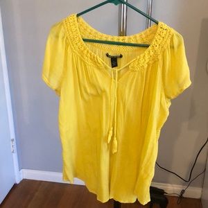 Sheer Yellow Blouse